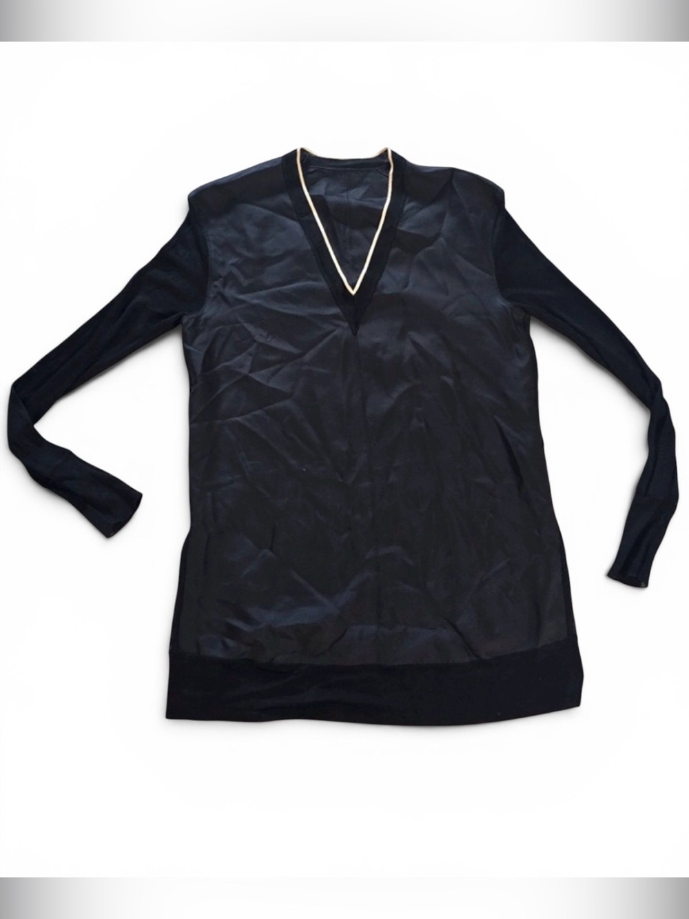 Rag & Bone Black Silk Tunic Top S